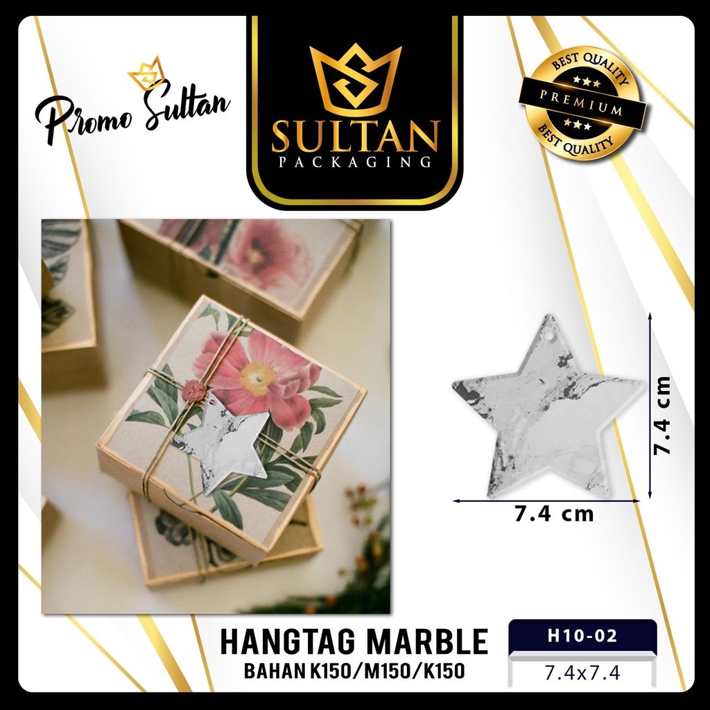 Hangtag | Hangtag Murah | Label baju | Hangtag Gold Marble | (H11) - Image 2