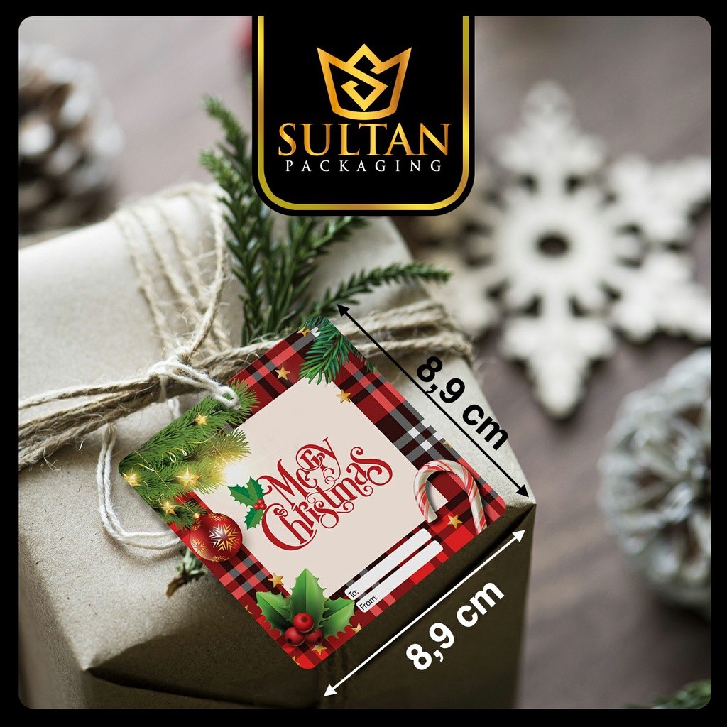 Hangtag|Label Baju|Hangtag Natal|Ivory|Murah|Merry Christmas|8.9x8.9| H16 - Image 3