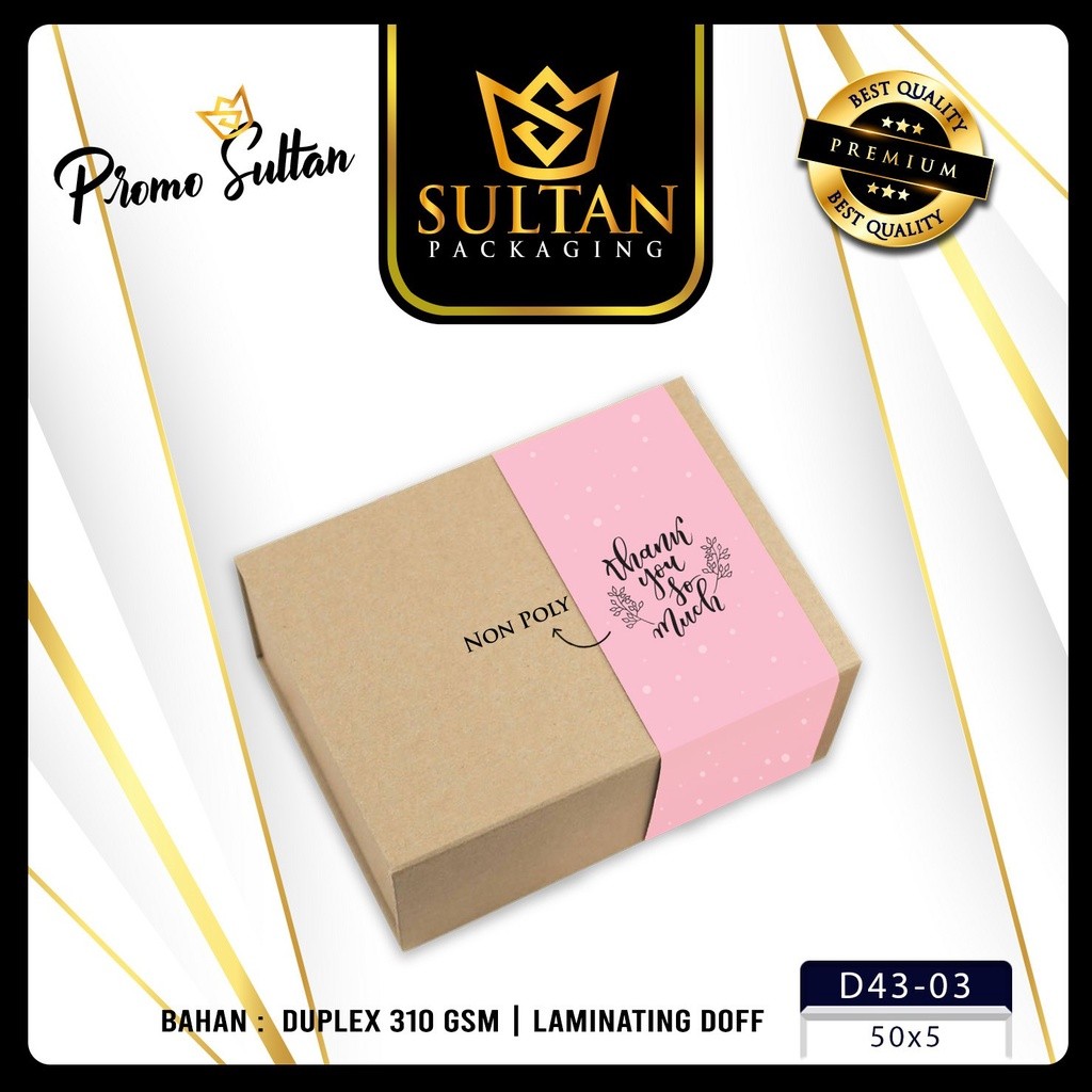 Sleeve Box Thanks you - Paperbelt Dekorasi Box Hadiah Ucapan TerimakasihD43 - Image 4