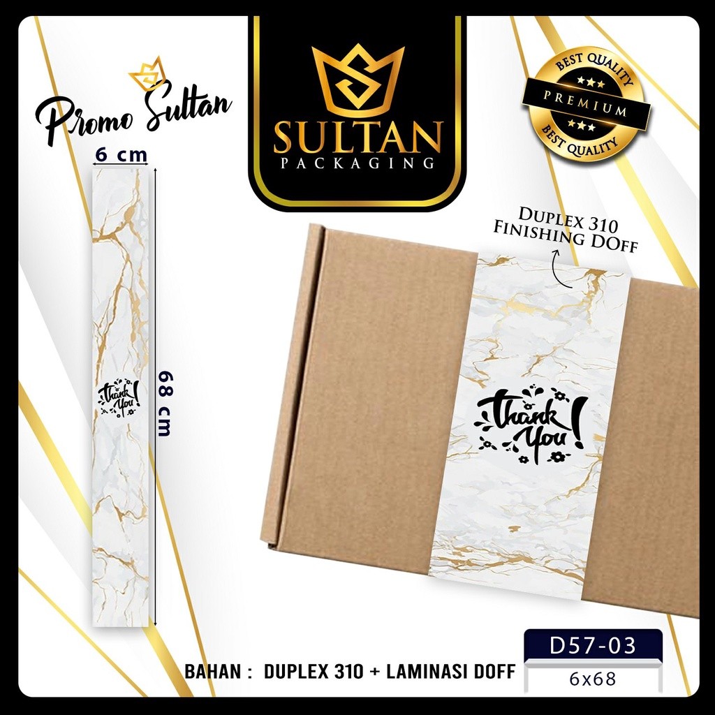 SULTAN - Sleeve Box Thanks You - Paper Belt Thank you Uk 60x6 Cm - D57 - Image 5