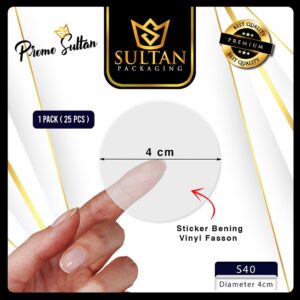 Sticker - Sticker Bulat Transparan - Sticker Vinyl isi 20 Pcs - S40