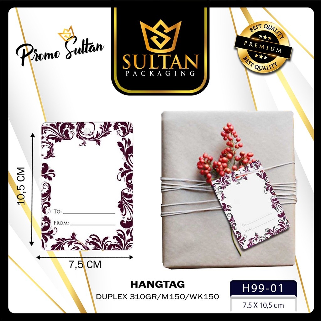 Hangtag - Tag Label - Tag Aksesoris Polos isi 20 Pcs - Tag Label Premium - H99