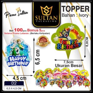 Cake Topper|Topper Kue Karakter|Ivory|Murah|50 Pcs| D2