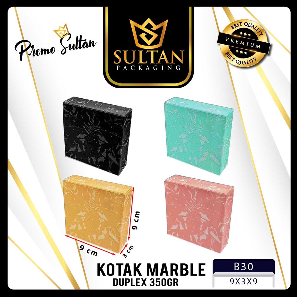 Packaging Souvenir - Kotak Aksesoris Marble - Box Hadiah Kecil - B30