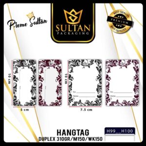 Hangtag - Tag Label - Label Aksesoris isi 20 Pcs - Tag Label PremiumH100