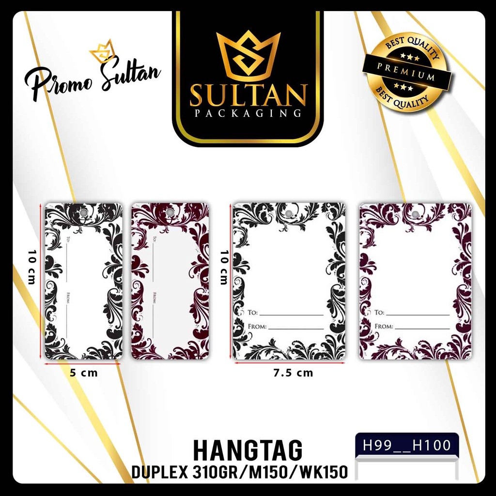 Hangtag - Tag Label - Label Aksesoris isi 20 Pcs - Tag Label PremiumH100