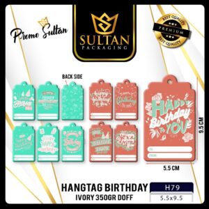 Hangtag|Hangtag Murah|Hangtag Happy Birthday|Hangtag Ulang Tahun|H79