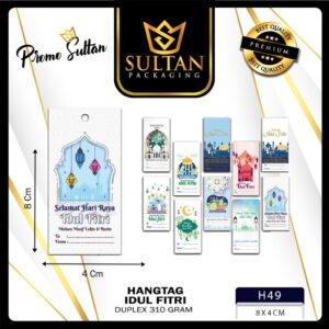 Hangtag Idul Fitri|Hangtag Hari Raya|Duplek|Murah|Hangtag Lebaran|4X8| H49