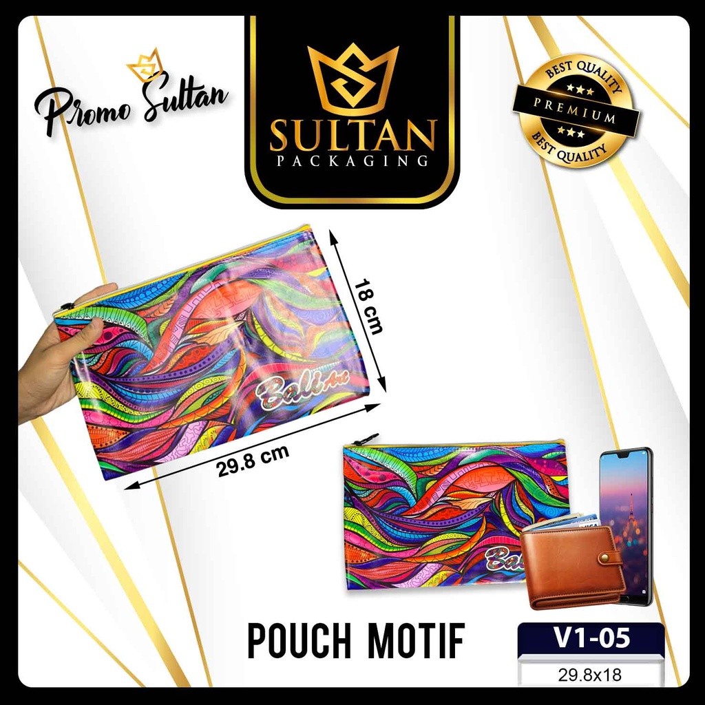Vielsa Tas Pouch Bag Clutch Waterproof Pria Wanita Travel Handbag V1 - Image 5