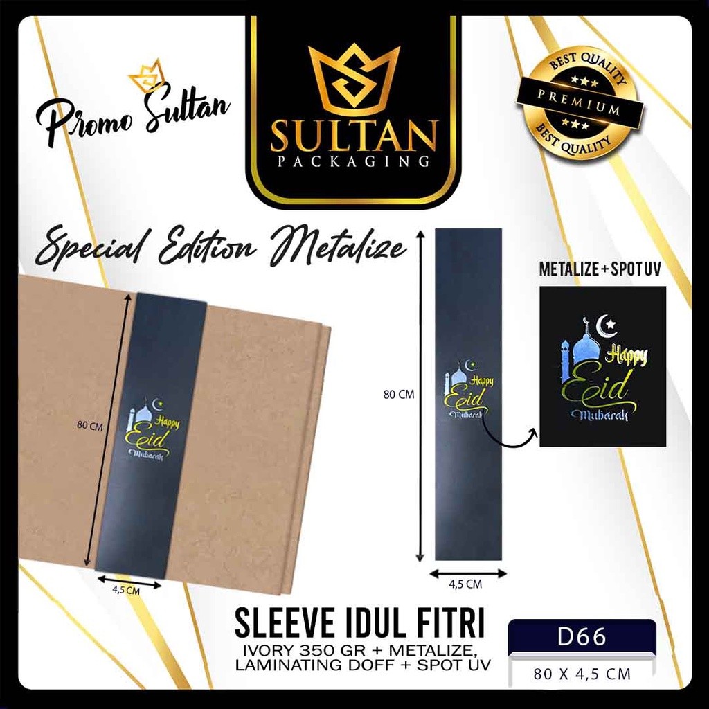 Paperbelt Sleeve||Lebaran Idul Fitri||Aksesoris Lebaran||Hiasan Kotak||D66 - Image 2