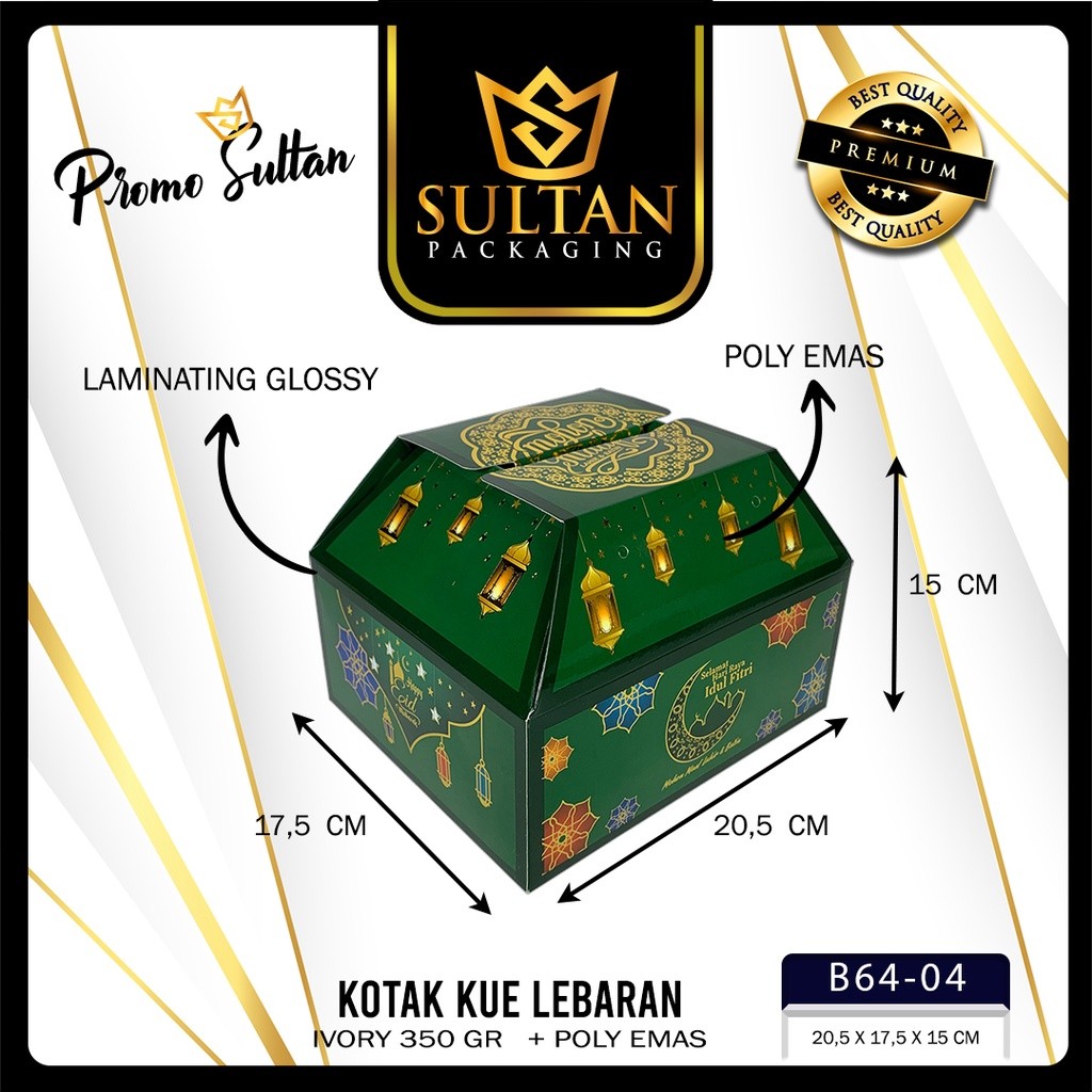 Kotak Hampers Lebaran - Gable Box Idul Fitri - Box Toples 500 gr - B64 - Image 6
