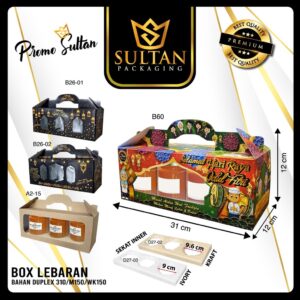 Kotak Hampers Lebaran - Dus Toples 500 gram - Box Packaging Idul Fitri -  B60