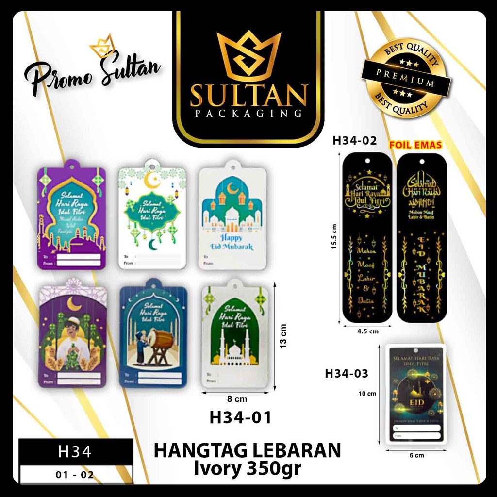 Hangtag|Label Baju|Hangtag Idul Fitri|Duplek|Murah|Hangtag Hari Raya|8x13|H34