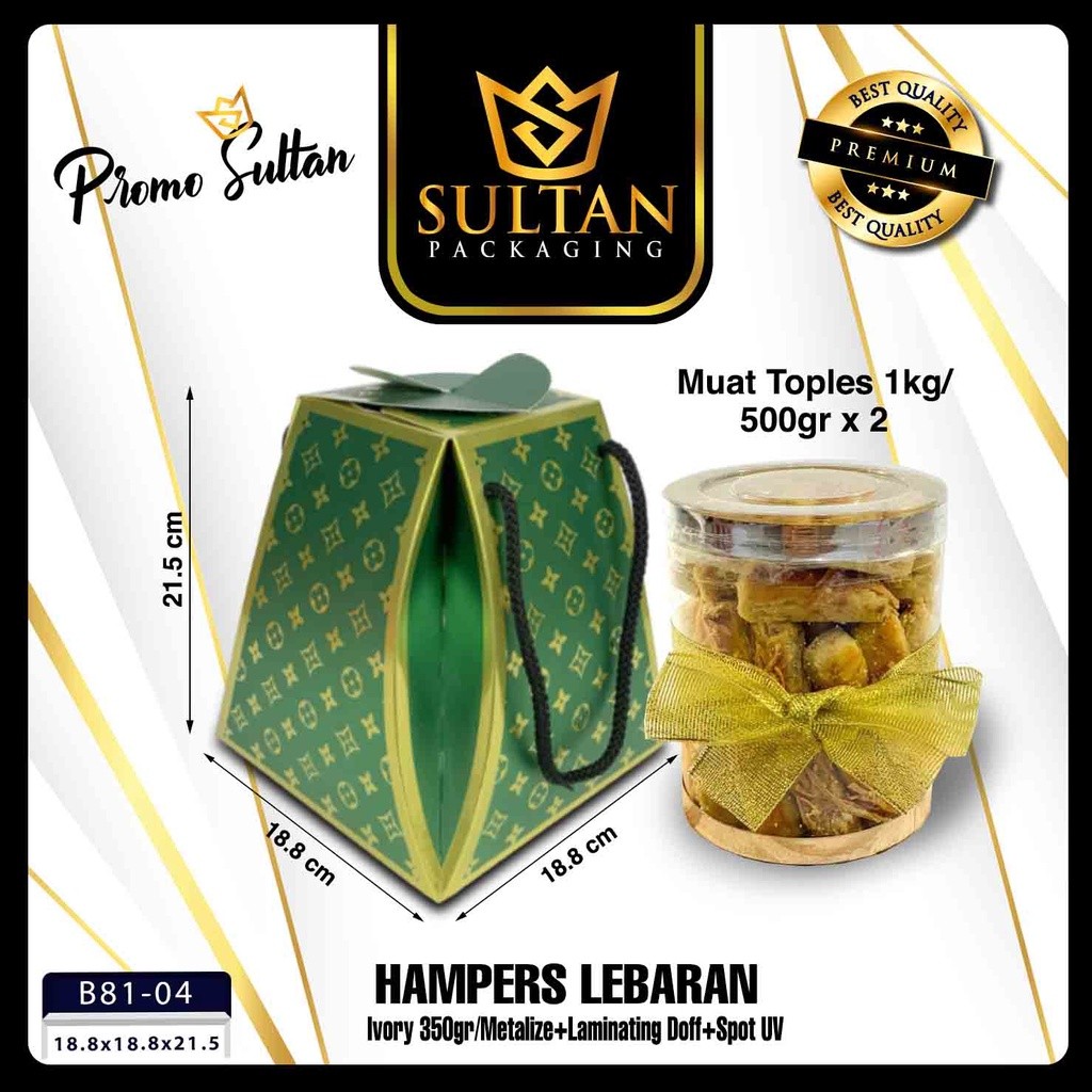 Box Hampers Lebaran - Gable Box - Dus Tenteng Idul Fitri 500 gr - B81 - Image 5