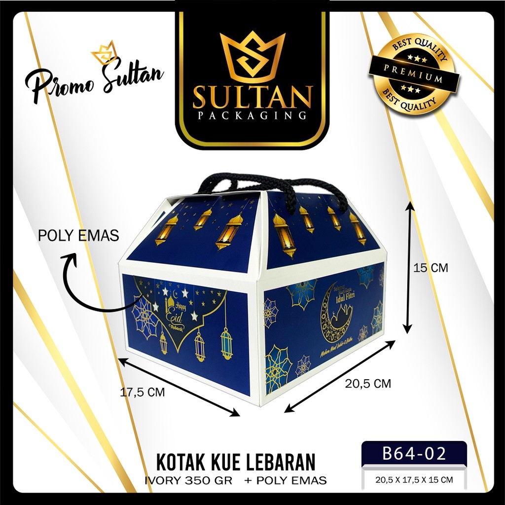 Kotak Hampers Lebaran - Gable Box Idul Fitri - Box Toples 500 gr - B64 - Image 4