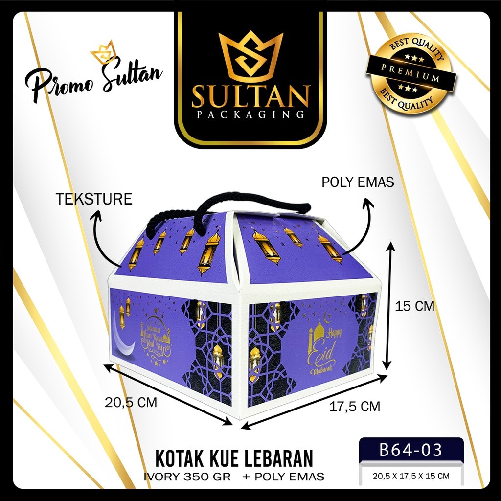 Kotak Hampers Lebaran - Gable Box Idul Fitri - Box Toples 500 gr - B64 - Image 5