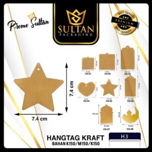 hangtag |Hangtag Murah | Aksesoris | Hang Tag Kraft | Label baju |(H3)