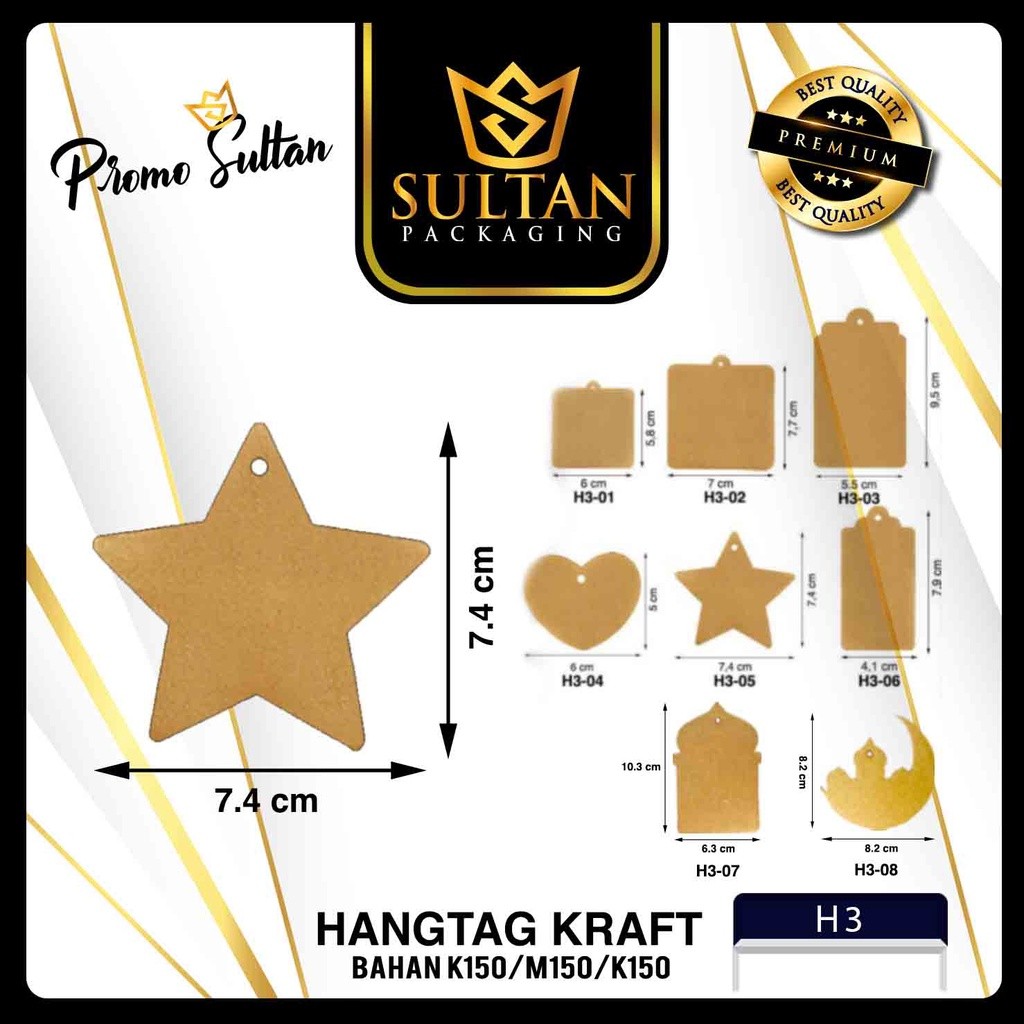 hangtag |Hangtag Murah | Aksesoris | Hang Tag Kraft | Label baju |(H3)