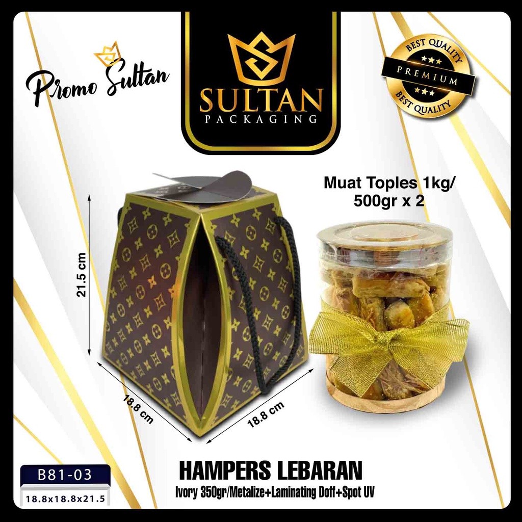 Box Hampers Lebaran - Gable Box - Dus Tenteng Idul Fitri 500 gr - B81 - Image 4