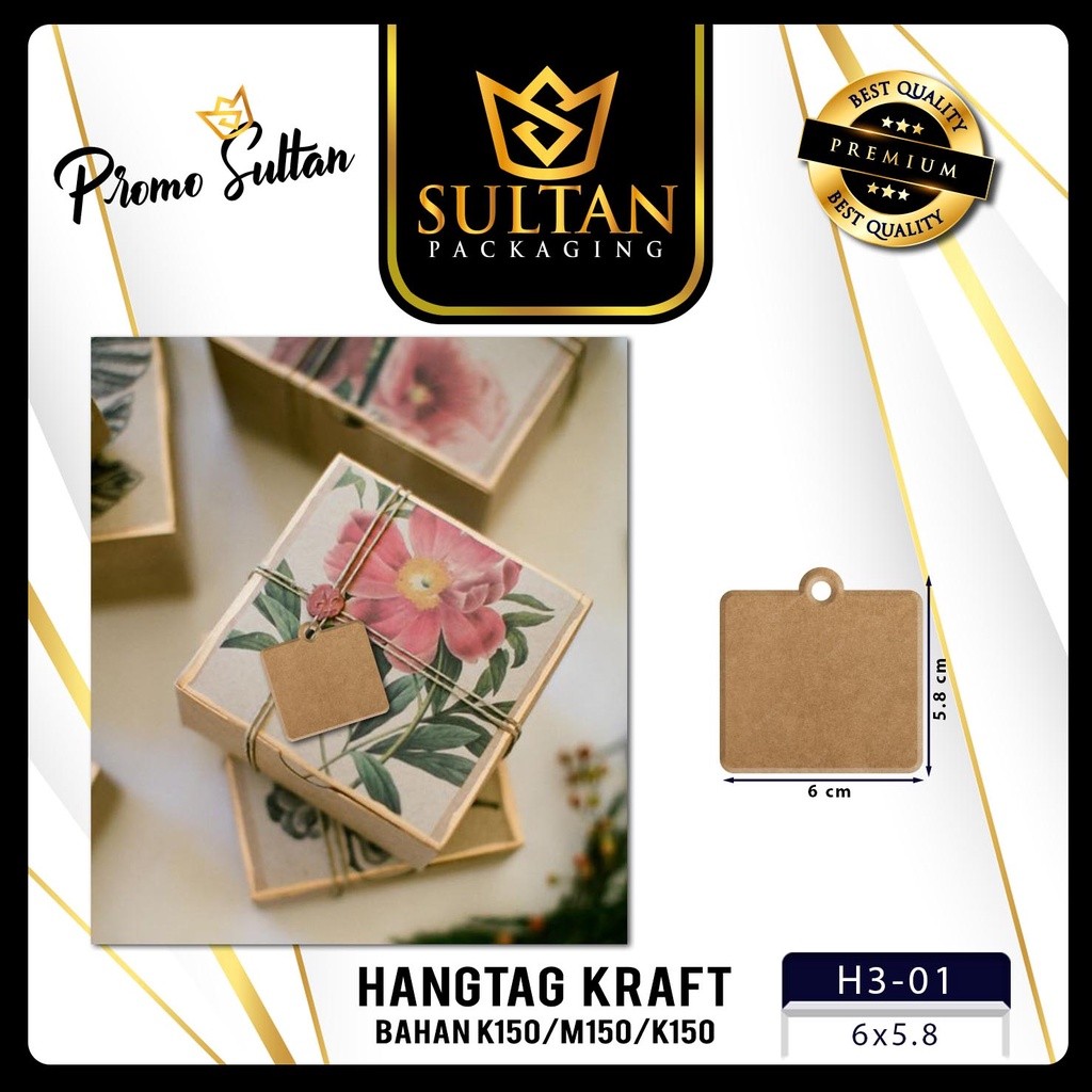 hangtag |Hangtag Murah | Aksesoris | Hang Tag Kraft | Label baju |(H3) - Image 2