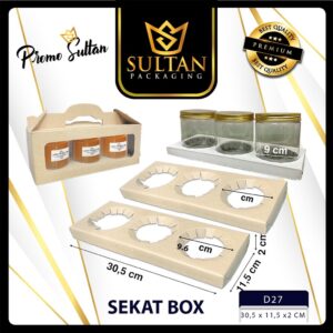 Sekat Dus Box - Sekat Hampers -  Inner Dus Toples 3 Lubang Diameter 9 cm - D27