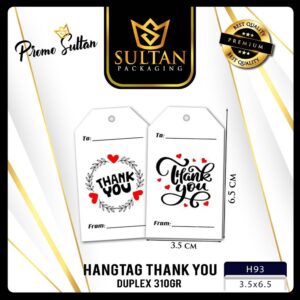 Hangtag|Hangtag Murah|Hangtag Duplex|Hangtag thank you| H93