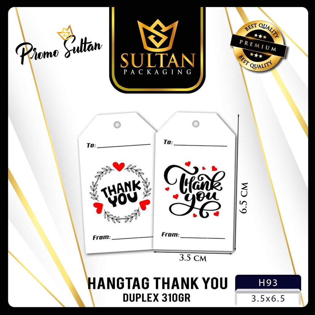 Hangtag|Hangtag Murah|Hangtag Duplex|Hangtag thank you| H93