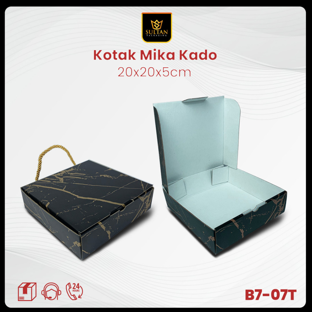Kotak Kado Marble - Kotak Hampers Souvenir - Box Hadiah Mewah Motif Marble - B7-10 - Image 3