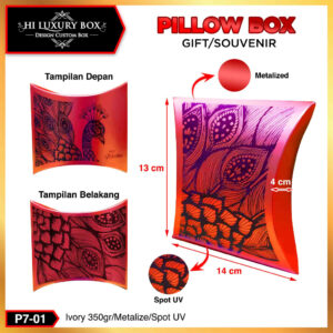 Pillow Box hologram - Kotak kado Souvenir Gift Box | P7