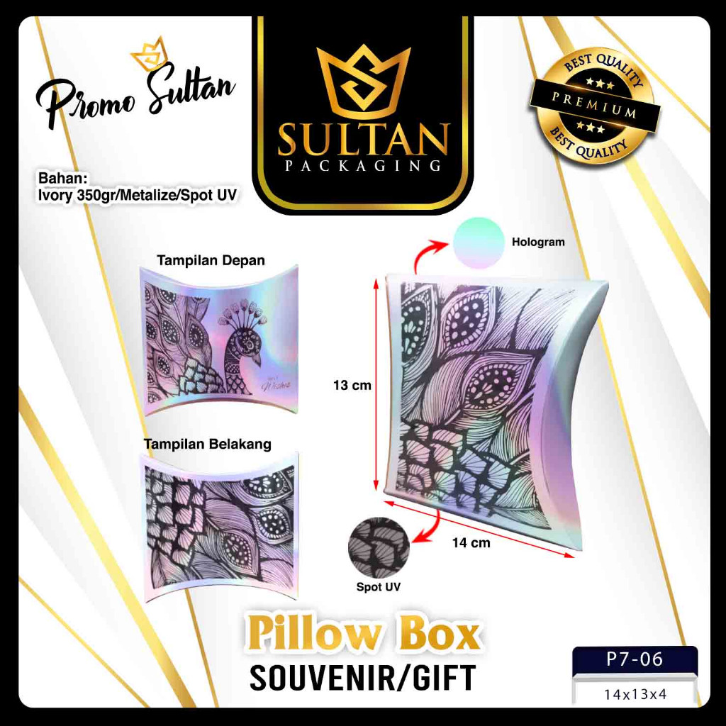 Pillow Box - Pillow Box hologram - Kotak Kado Souvenir Gift Box Mewah - P7 - Image 7