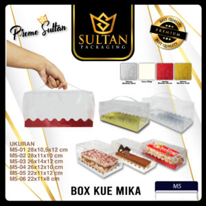 Kotak Mika - Kotak Kue Mika - Kotak Kue Transparan - M5