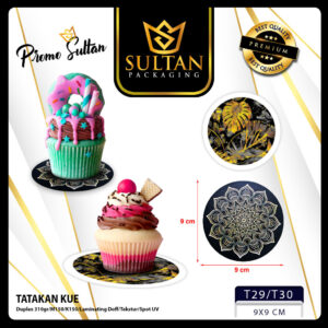 SULTAN - Alas kue Motif - Tatakan Kue Bulat Motif Termurah -Harga per/20 pcs- T29