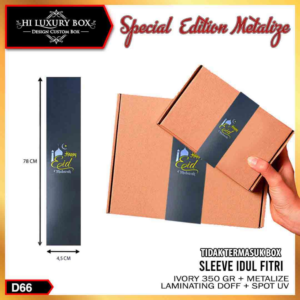 Paperbelt Sleeve Lebaran Idul Fitri Aksesoris Puasa Hiasan Kotak D66