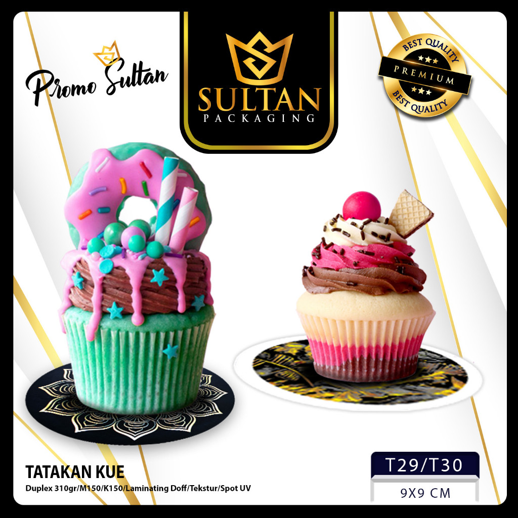 SULTAN - Alas kue Motif - Tatakan Kue Bulat Motif Termurah -Harga per/20 pcs- T29 - Image 2