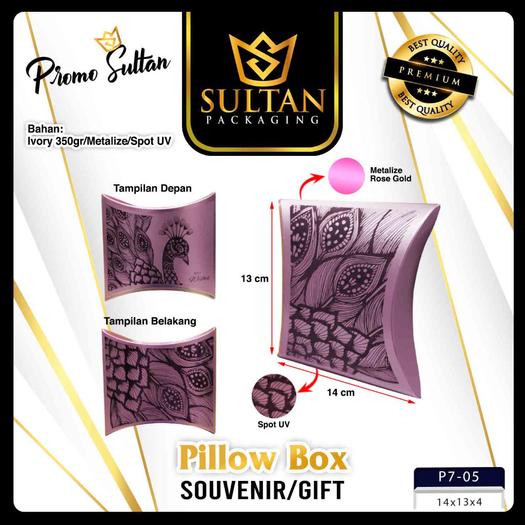 Pillow Box - Pillow Box hologram - Kotak Kado Souvenir Gift Box Mewah - P7 - Image 6