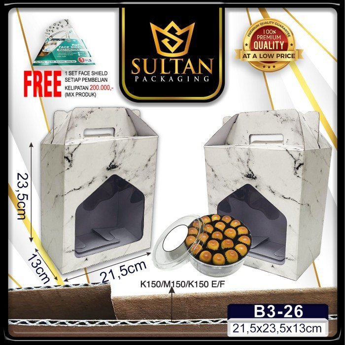 Box Hampers - Dus Souvenir - Kotak Hampers Hadiah Tentengan - A2-06 - Image 3