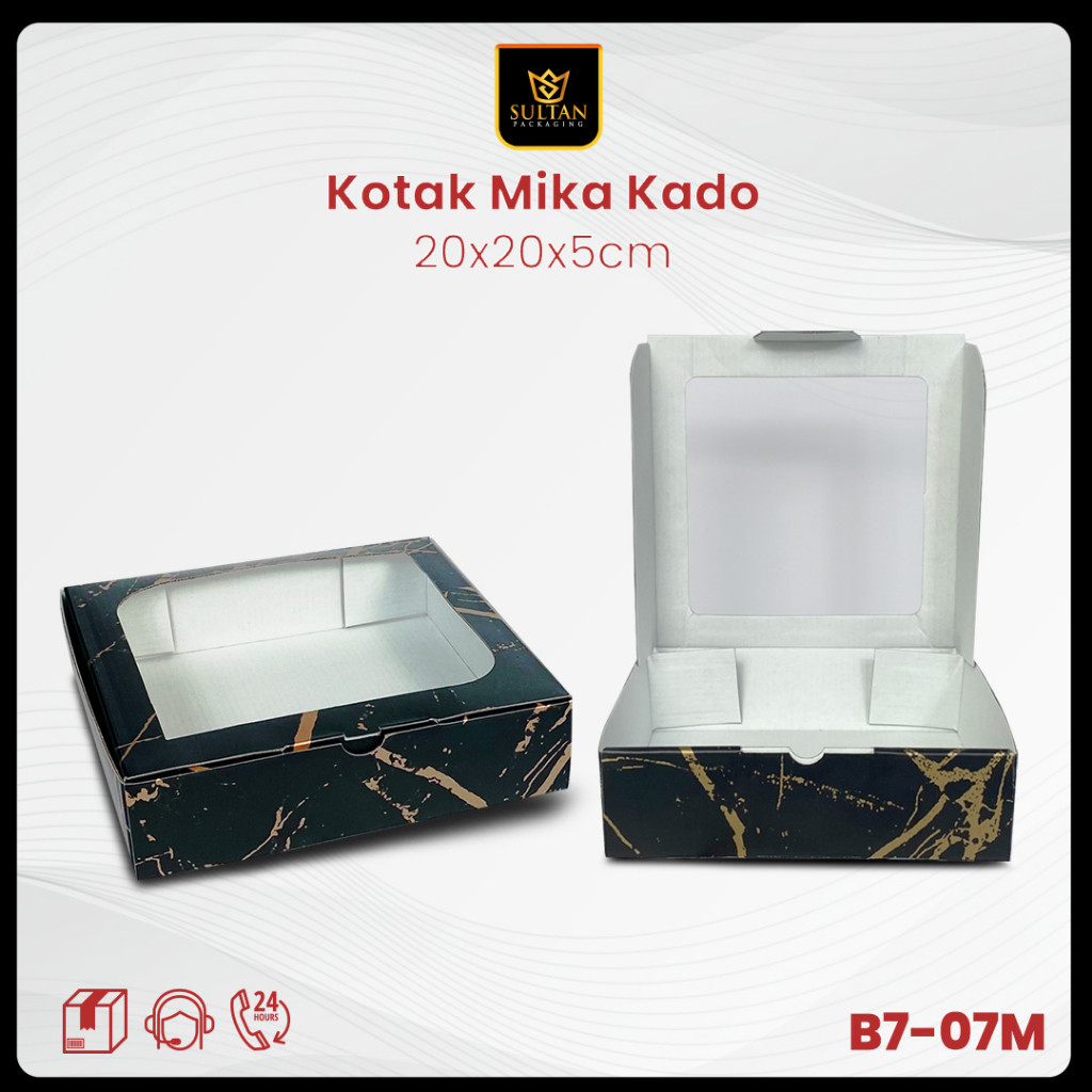Kotak Kado Marble - Kotak Hampers Souvenir - Box Hadiah Mewah Motif Marble - B7-10 - Image 2