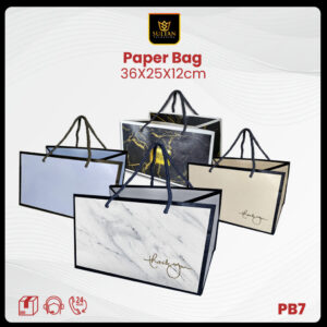 Paper Bag - Kantong Hadiah Marble - Tas Goddie Bag Jumbo Motif Marble - PB7