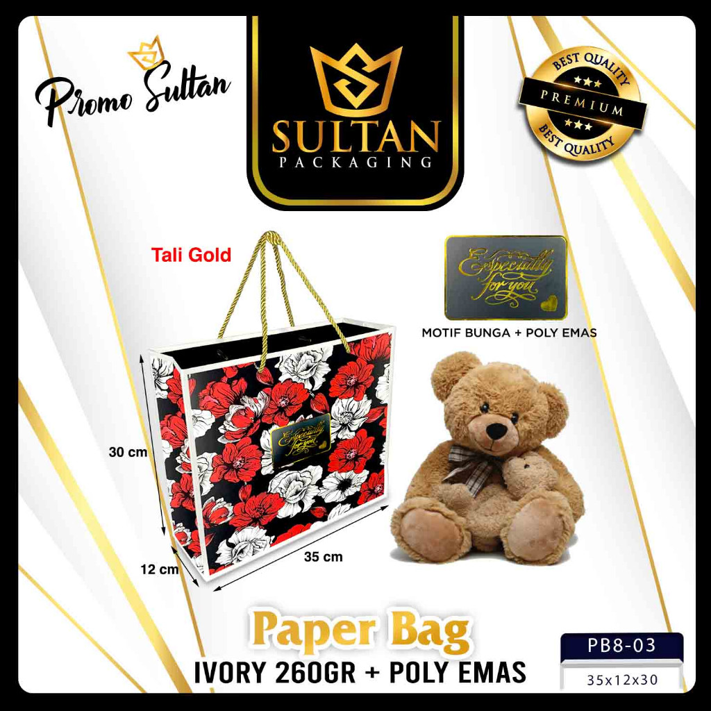 Paper Bag - Goddie Bag Rose Marble - Tas Hadiah aestetic kado ulang tahun jumbo - PB8 - Image 4