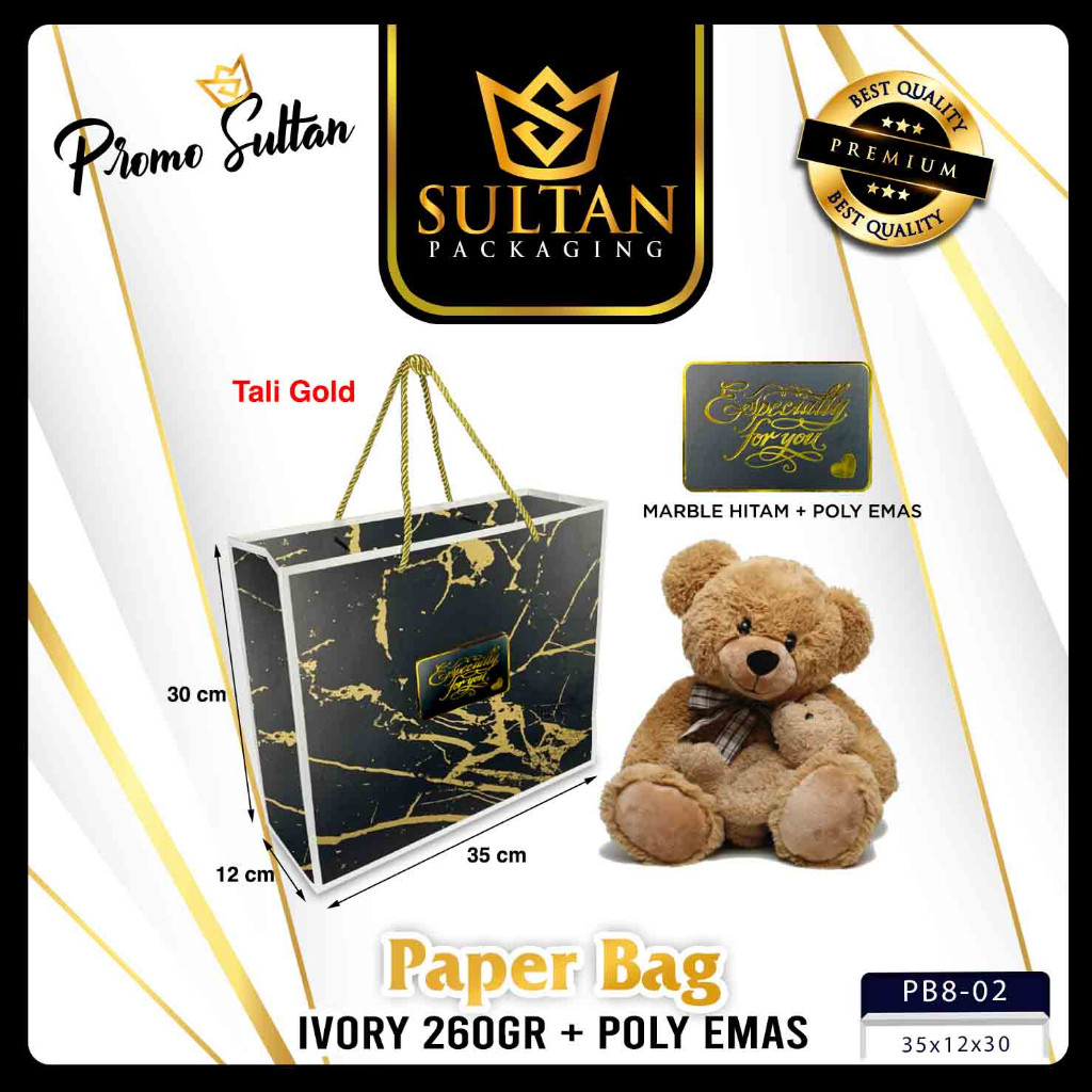 Paper Bag - Goddie Bag Rose Marble - Tas Hadiah aestetic kado ulang tahun jumbo - PB8 - Image 3