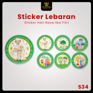 Sticker - Sticker Idul fitri - Sticker Hari raya Lebaran Isi 25 Pcs - S34