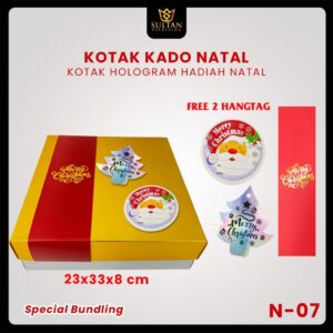 Box Kado - Kotak Hadiah Metalize - Special Natal - Gift Box Premium - N-07