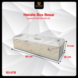 Kotak Gable - Box Kado Jumbo - Motif Marble - Ukuran 60x25x14 - B3-07B