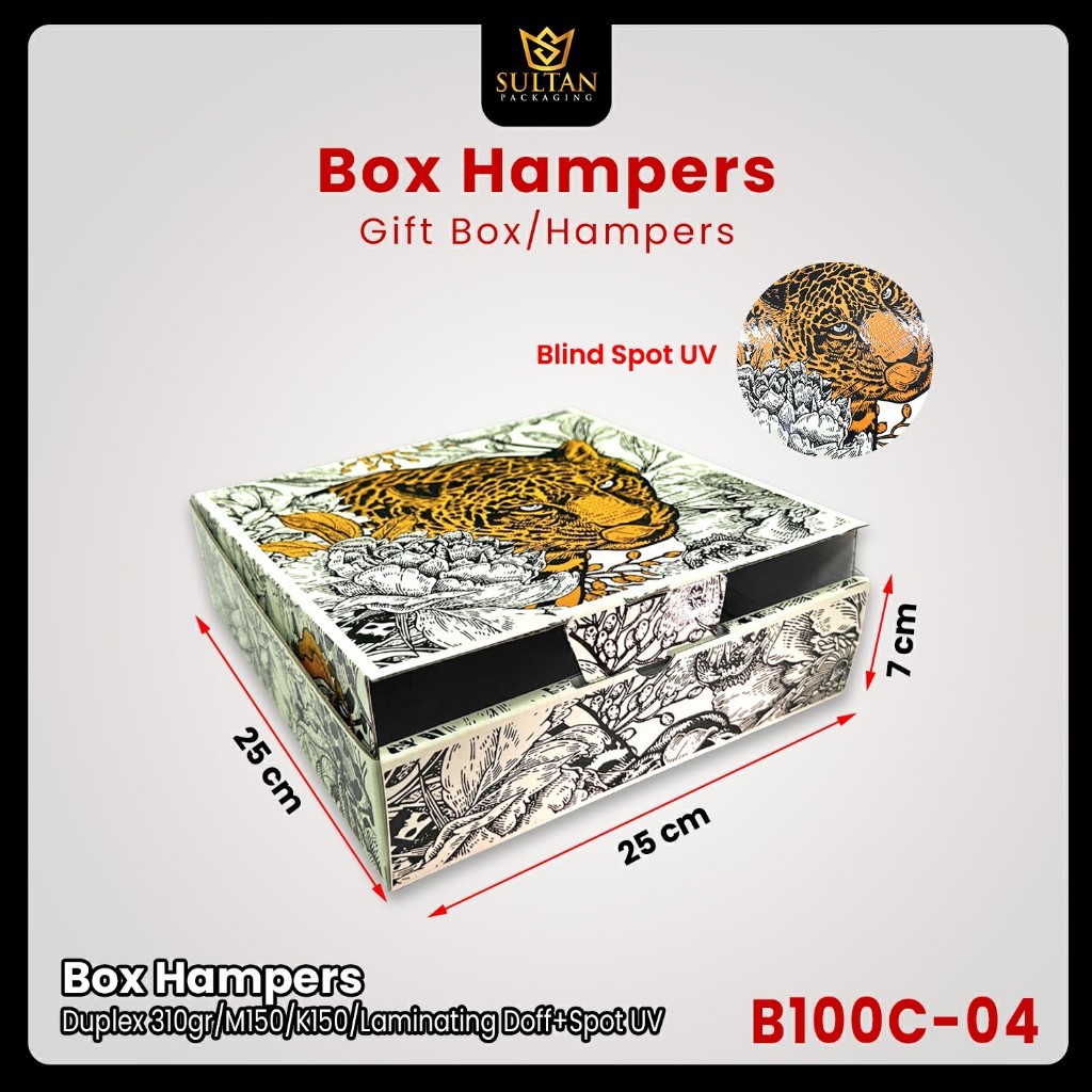 Kotak kado/ Dus Packaging baju/ Box spot uv leopard /B100 - Image 6