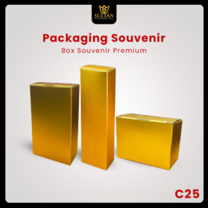 Packaging Souvenir - Kotak Hologram - Box Souvenir Mewah - Dus Hadiah  Emas Hologram - C25