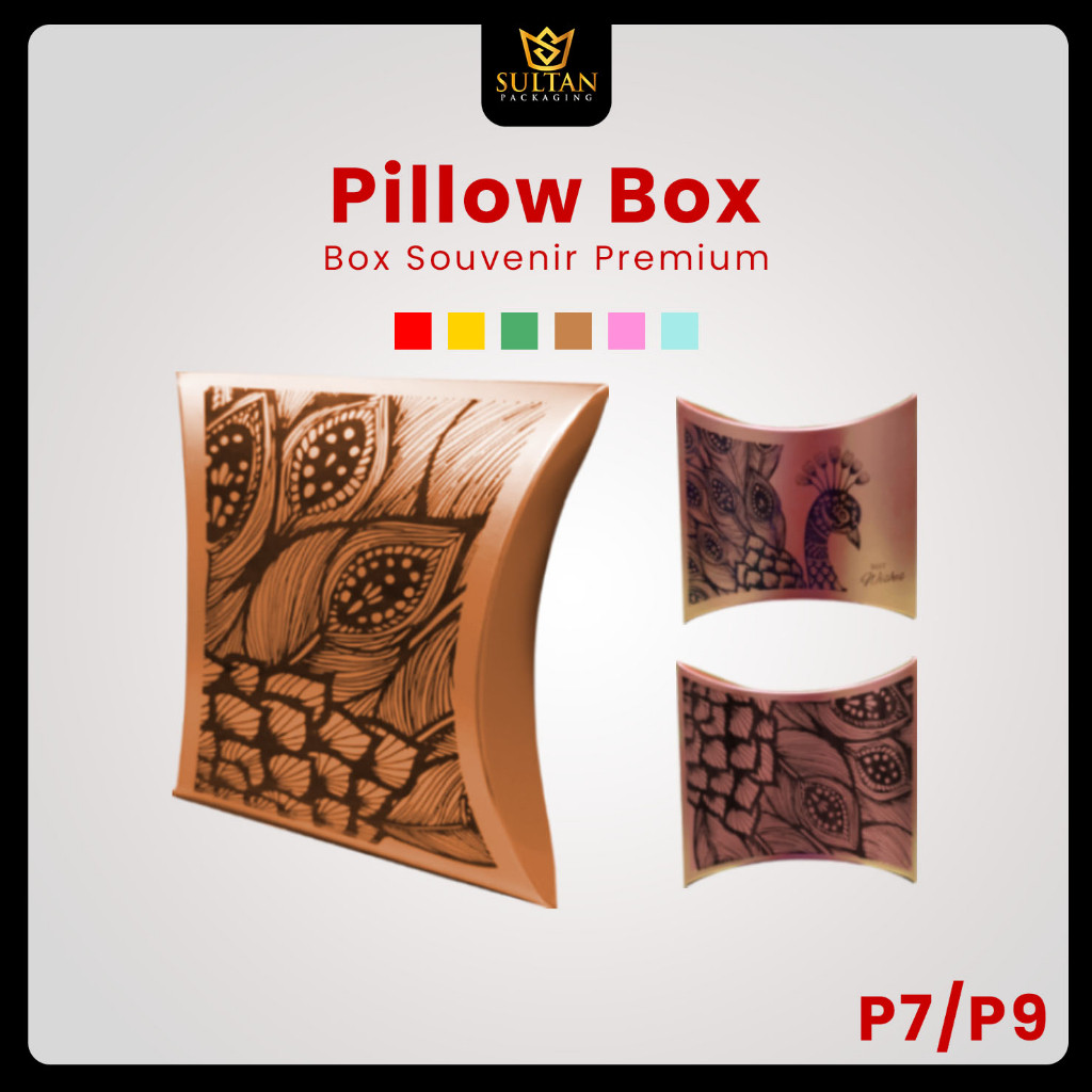 Pillow Box - Pillow Box hologram - Kotak Kado Souvenir Gift Box Mewah - P7
