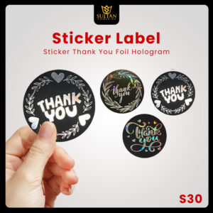 Sticker - Label Sticker Thank You - Sticker Ucapan Terima Kasih - S30