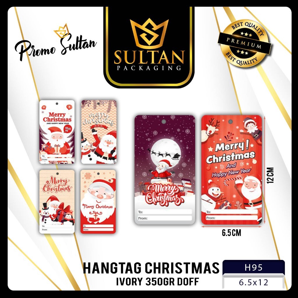 Hangtag | Hangtag Merry Christmas|hangtag premium murah |H95