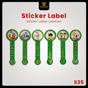 Sticker - Sticker Idul Fitri - Sticker Lebaran Isi 25 pcs - S35