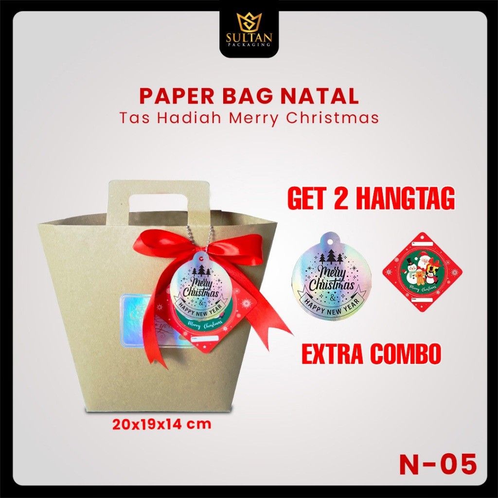 Tas Souvenir Special Natal - Tas Hadiah Merry Christmas - N-05